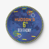 Dart Birthday Party Wars Food Pappteller (Vorderseite)