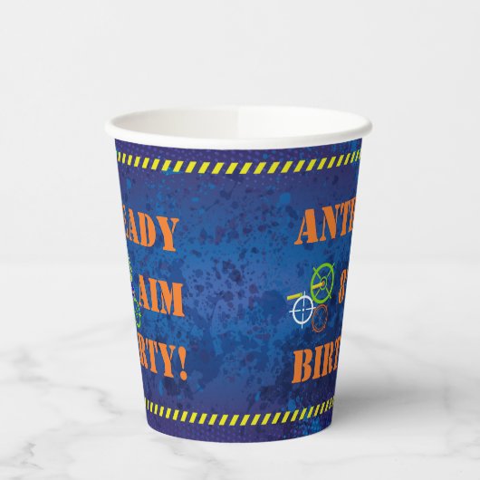 Dart Blaster Soldier Birthday Party Pappbecher (Links)