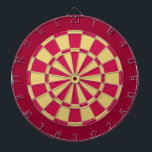 Dart Board: Altes Gold, Crimson und Maroon Dartscheibe<br><div class="desc">Old Gold,  Crimson und Maroon Colored Dart Board Spiel inklusive 6 Brass Darts</div>