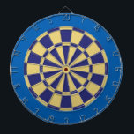 Dart Board: Altes Gold, Marine und Blau Dartscheibe<br><div class="desc">Altes Gold-,  Navy- und Blue Colored Dart Board Spiel inklusive 6 Messingdarts</div>