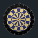 Dart Board: Altes Gold, Navy Blue und Black Dartscheibe<br><div class="desc">Altes Gold,  Navy Blue und Black Colored Dart Board Spiel inklusive 6 Messingdarts</div>