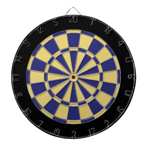 Dart Board: Altes Gold, Navy Blue und Black Dartscheibe