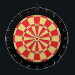 Dart Board: Altes Gold, Rot und Schwarz Dartscheibe<br><div class="desc">Altes Gold-,  Rot- und Schwarzweiß-Dart-Board-Spiel,  einschließlich 6 Messingdarts</div>