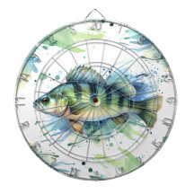 Dart Board - Aquarellfarbenserie: Perle