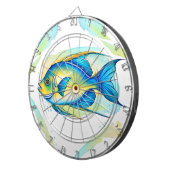 Dart Board - Aquarellreihe: Angelfish Dartscheibe (Vorderseite rechts)