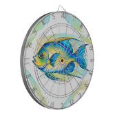 Dart Board - Aquarellreihe: Angelfish Dartscheibe (Vorderseite Links)