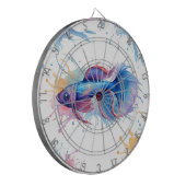 Dart Board - Aquarellreihe: Betta Fish Dartscheibe (Vorderseite Links)