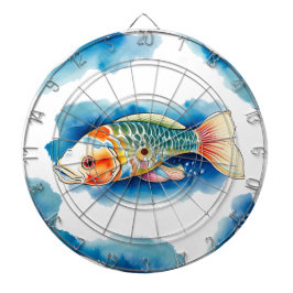 Dart Board - Aquarellreihe: Koi Fish Dartscheibe