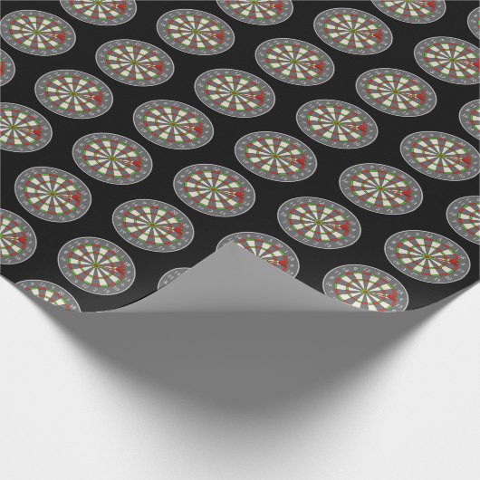 Dart Board auf schwarz Geschenkpapier (Ecke)