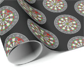 Dart Board auf schwarz Geschenkpapier (Rolleneckpunkt)