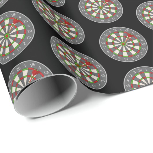 Dart Board auf schwarz Geschenkpapier (Rolleneckpunkt)