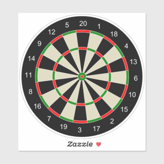 Dart Board Aufkleber (Blatt)