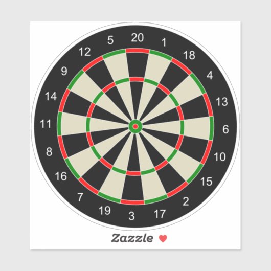 Dart Board Aufkleber (Blatt)