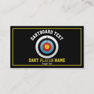 Dart Board Black Visitenkarte