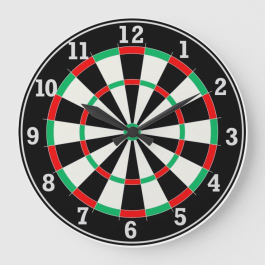 Dart Board Clock Große Wanduhr (Vorderseite)