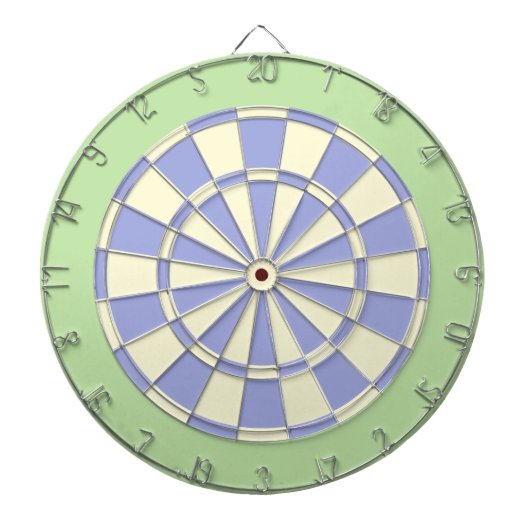 Dart Board: Creme, bleich Lila und leicht grün Dartscheibe (vorne)