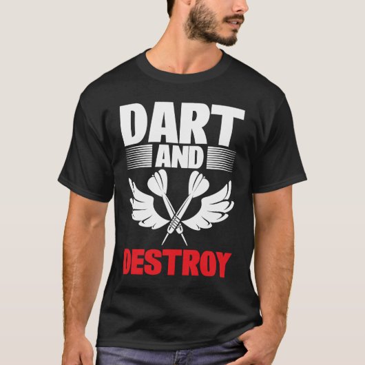 Dart Board Dart and Destroy Dar for Teams T-Shirt (Vorderseite)