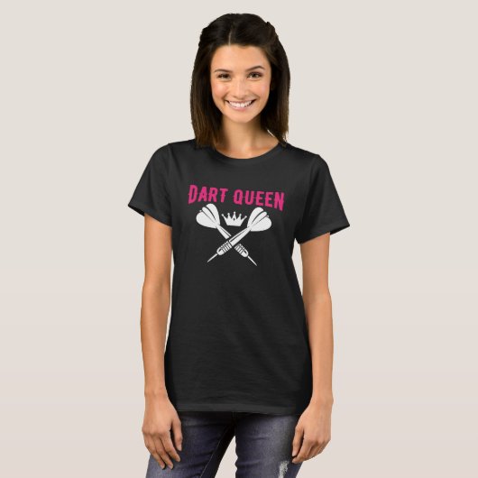 Dart Board Dart Queen Bullseye Dar for Teams T-Shirt (Vorne ganz)