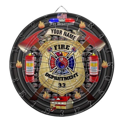 Dart Board der personalisierten Feuerwehr Dartscheibe (vorne)
