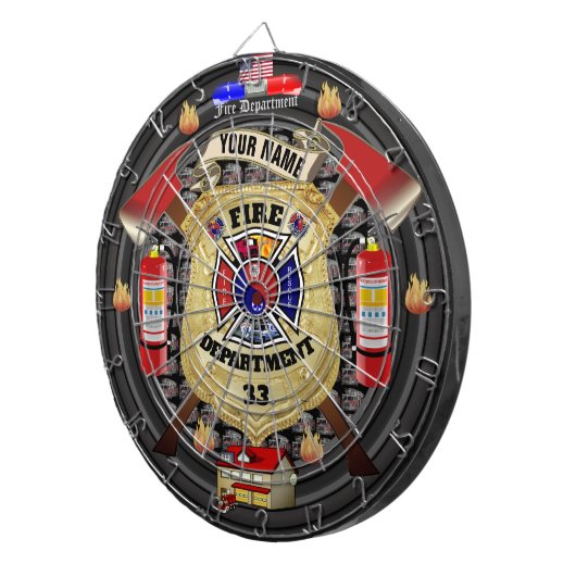 Dart Board der personalisierten Feuerwehr Dartscheibe (Vorderseite rechts)