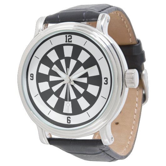 Dart Board eWatch Armbanduhr (Schrägansicht)