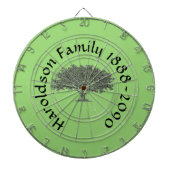 Dart Board - Familienbaum mit Namen und Daten Dartscheibe (vorne)