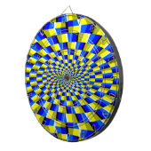 Dart Board/Gelb/Blau Abstrakt Dartscheibe (Vorderseite rechts)