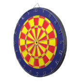 Dart Board: Gelb, Rot und Navy Blau Dartscheibe (Vorderseite rechts)