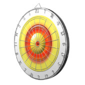 Dart Board - Gelbe und rote konzentrische Kreise Dartscheibe (Vorderseite rechts)