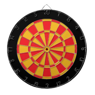 Dart Board: Gold, Rot und Schwarz Dartscheibe
