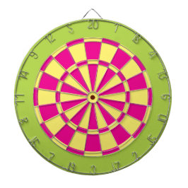 Dart Board: hellgelb, rosa und kalkgrün Dartscheibe