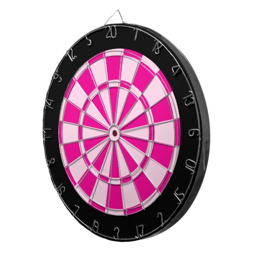 Dart Board: Hellrosa, dunkelrosa und schwarz Dartscheibe (Vorderseite rechts)