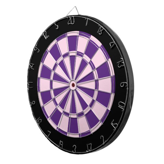 Dart Board: hellrosa, Lila und schwarz Dartscheibe (Vorderseite rechts)