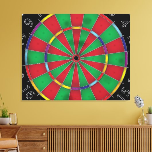 Dart Board Leinwanddruck (Insitu (Wohnzimmer))