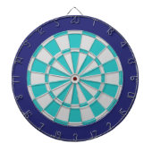 Dart Board: Lichtsilber, Türkis und Marine Dartscheibe (vorne)