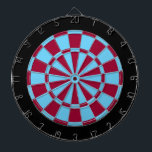 Dart Board: Light Blue, Maroon und Black Dartscheibe<br><div class="desc">Light Blue,  Maroon und Black Colored Dart Board Spiel inklusive 6 Messingdarts</div>