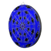 Dart Board mit blau schwarz abstraktem Design Dartscheibe (Vorderseite rechts)