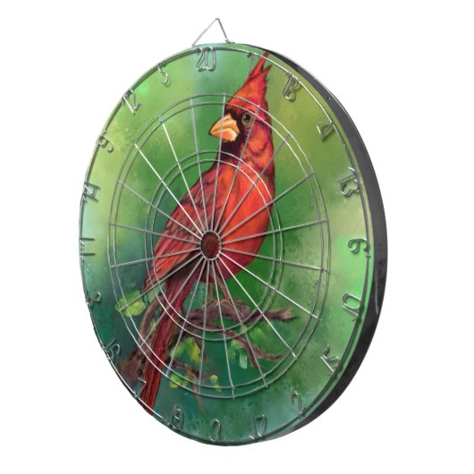 Dart Board mit Northern Red Kardinal Bird Dartscheibe (Vorderseite rechts)