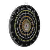 Dart Board Orange Yellow Circles JK 2024 Dartscheibe (Vorderseite Links)