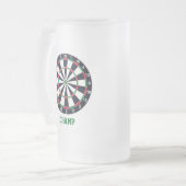 Dart Board Personalisiert Mattglas Bierglas (Vorderseite Links)