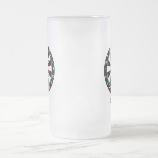 Dart Board Personalisiert Mattglas Bierglas (Mittel)