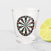 Dart Board Personalisiert Shot Glass Schnapsglas (Vorderseite)