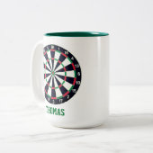 Dart Board Personalisiert Zweifarbige Tasse (Vorderseite Links)