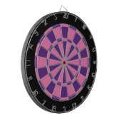 Dart Board: rosa, Lila und schwarz Dartscheibe (Vorderseite Links)