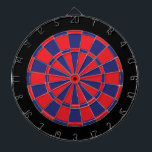 Dart Board: Rot, Marine und Schwarz Dartscheibe<br><div class="desc">Rotes,  Navy und Schwarz farbiges Dart Board Spiel inklusive 6 Messingdarts</div>