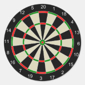 Dart Board Runder Aufkleber (Vorderseite)