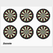 Dart Board Runder Aufkleber (Blatt)