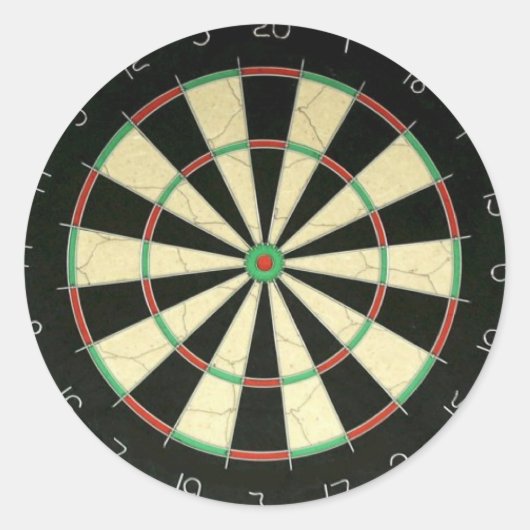 Dart Board Runder Aufkleber (Vorderseite)
