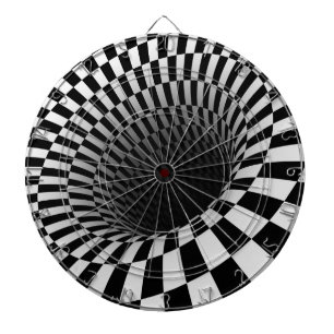 Dart Board/Schwarz/Weiß Abstrakt Dartscheibe