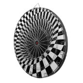 Dart Board/Schwarz/Weiß Abstrakt Dartscheibe (Vorderseite rechts)